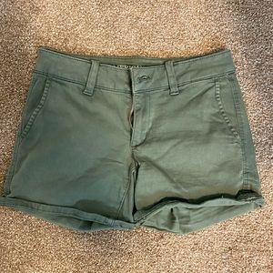 Army green shorts